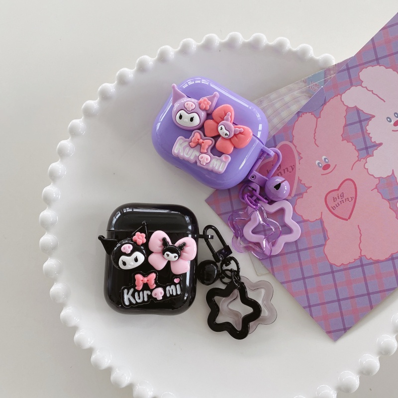 Vỏ Bảo Vệ Hộp Sạc Tai nghe không dây AirPods 1 2 3 4 Pro inPods i12 Mềm Chống Sốc Hình Ngôi Sao Hoạt Hình Dễ