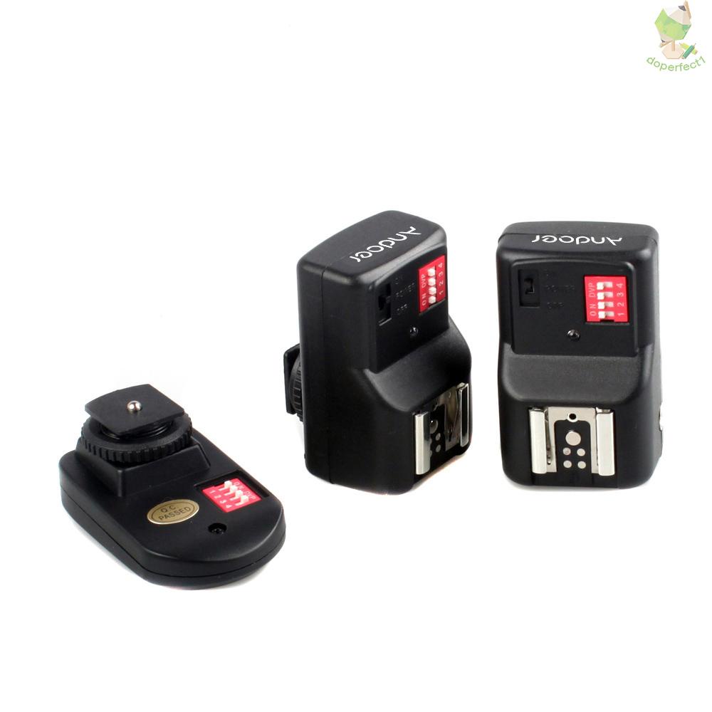 Andoer Universal 16 Channels Radio Wireless Remote Speedlite Flash Trigger 1 Transmitter &amp; 2 Receivers   Came-6.5