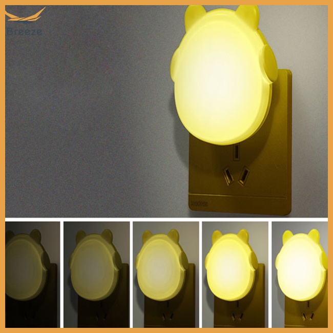 Đèn Ngủ Điều Khiển Từ Xa 3 Mức Độ Hình Gấu Dễ Thương Bảo Vệ Mắt Cho Bé