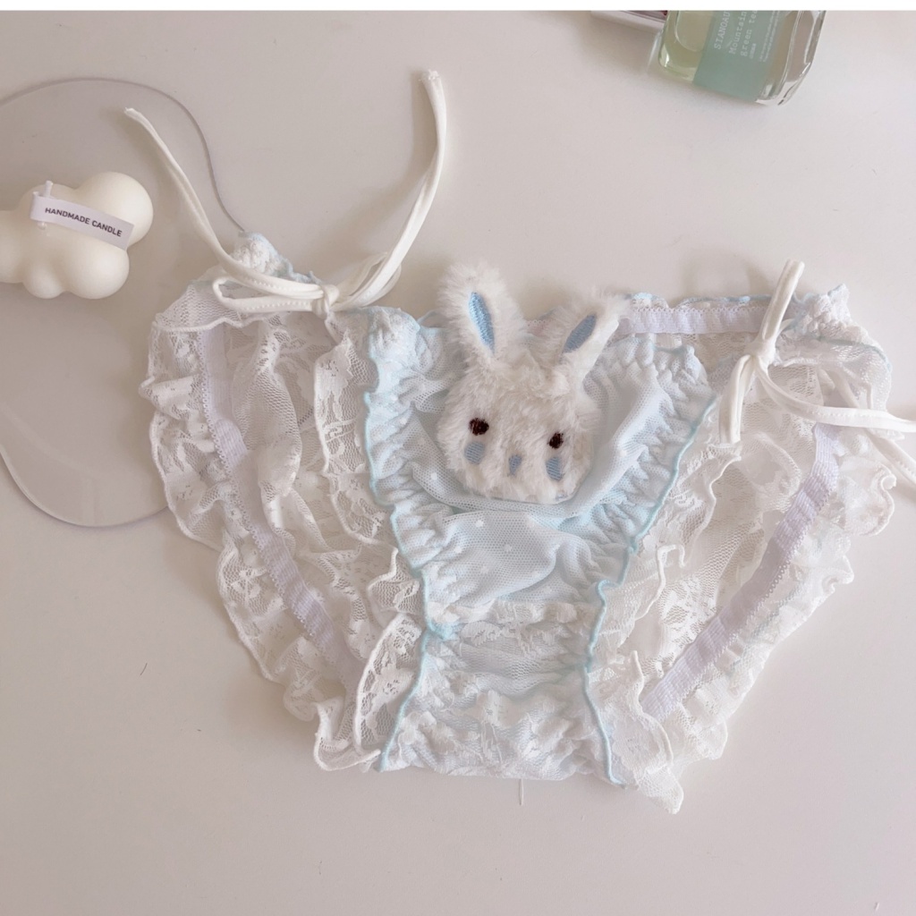 Quần Lót Ren Mỏng Thoáng Khí In Họa Tiết Hoạt Hình Phong Cách Lolita Nhật Bản Dễ Thương Cho Nữ