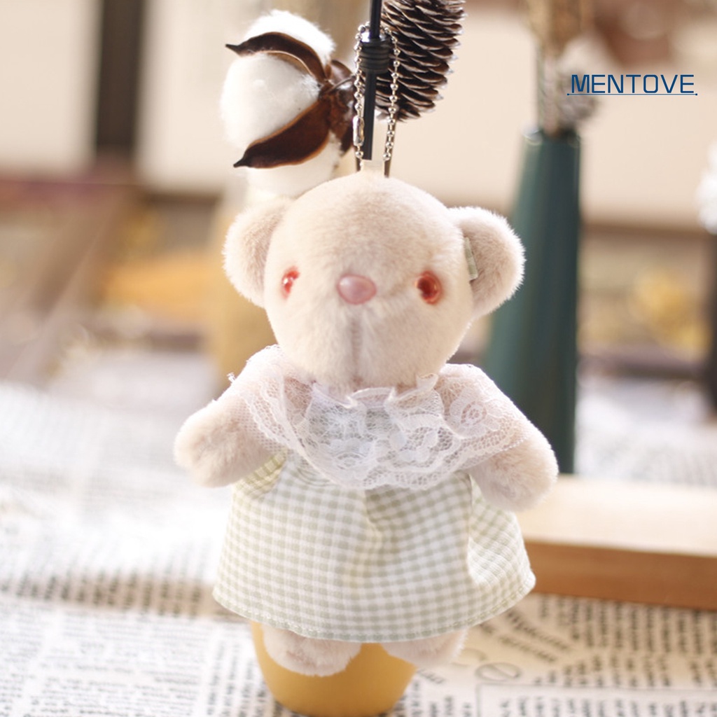 Móc Khóa Gấu Bông 3D Bằng Cotton Mềm Mại 15cm Trang Trí Đa Ứng Dụng