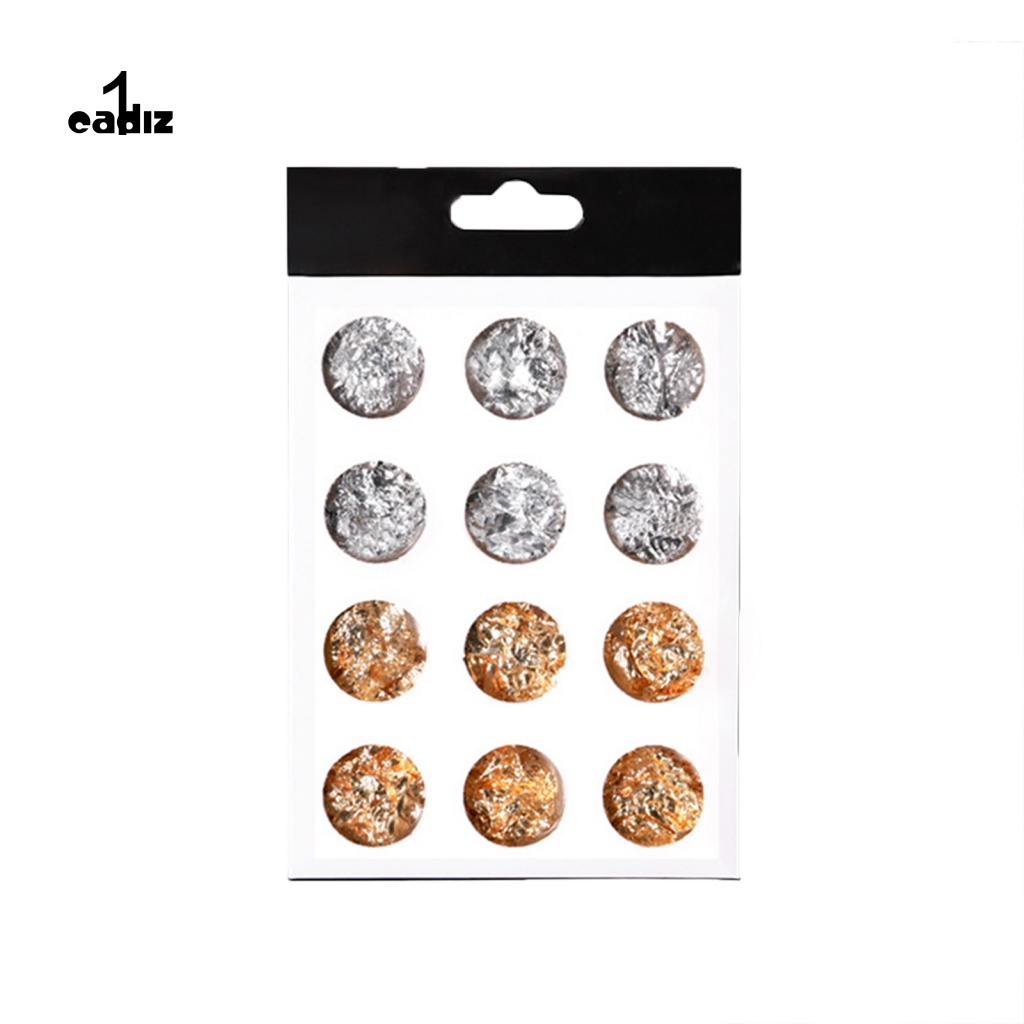 Set 12 Lá Vàng Siêu Mỏng Trang Trí Móng Tay Dễ Dán