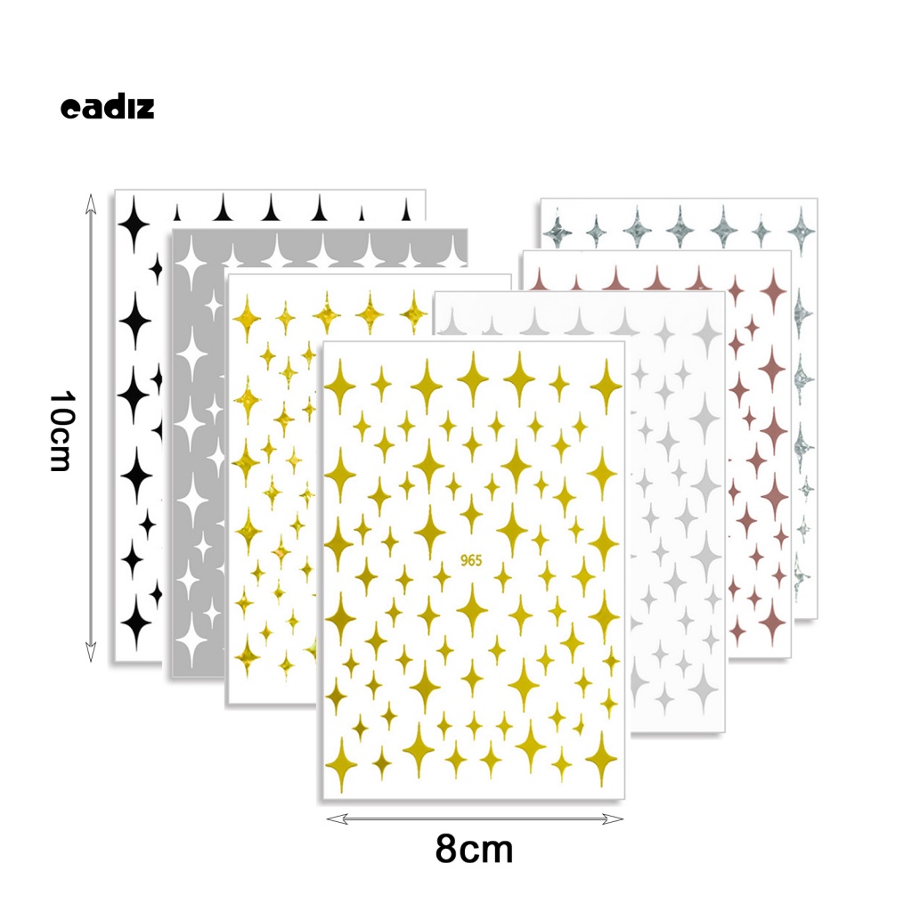 Bộ 7 Miếng Dán Trang Trí Móng Tay 3D Lấp Lánh Dành Cho Nữ