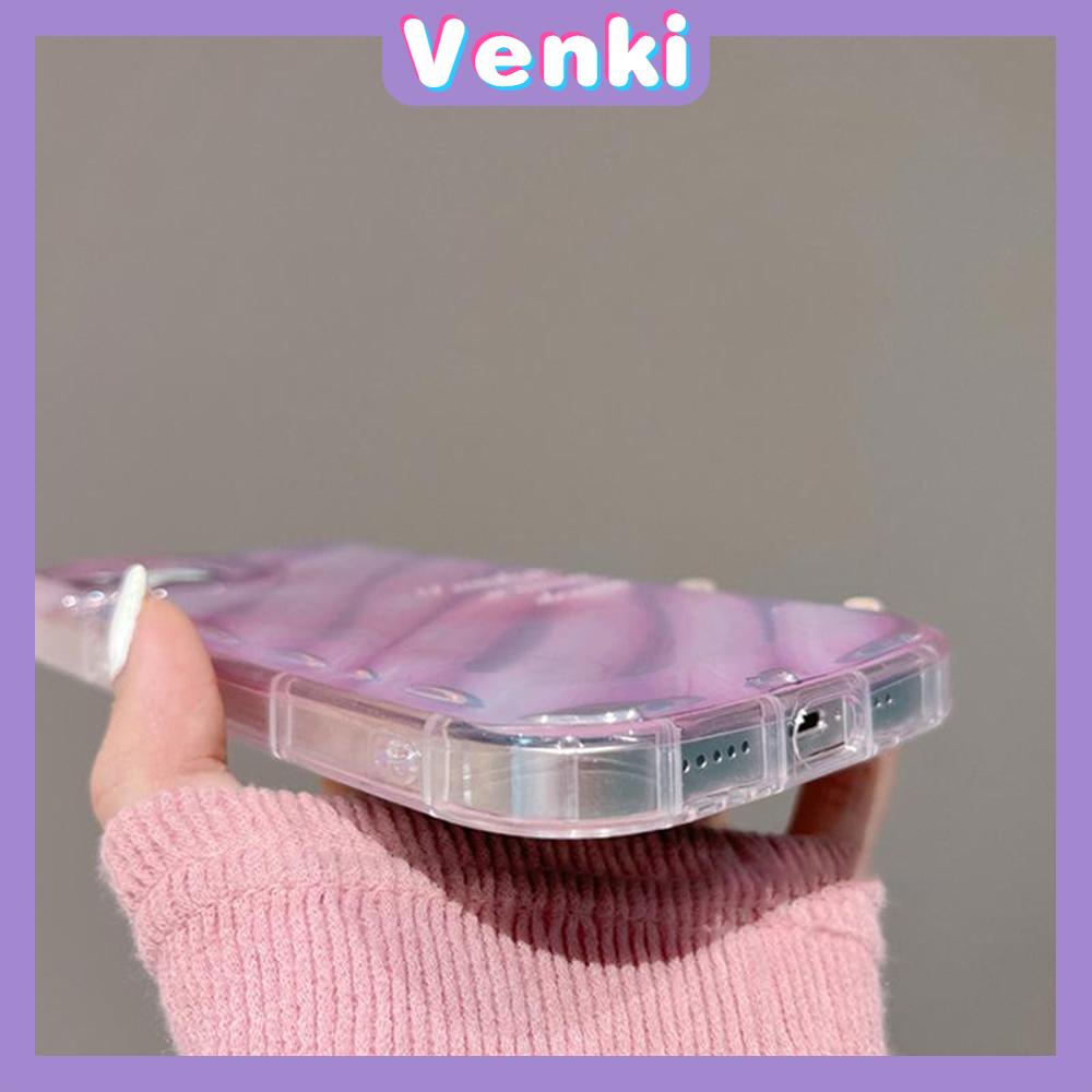 VENKI - Ốp Lưng iPhone Cho iPhone 11 Ốp Điện Thoại Trong Suốt Phản Quang Laser TPU Mềm Túi Khí Chống Sốc Ốp Lưng Gradient Đơn Giản Tương Thích Với iPhone 14 13 Pro max 12 Pro Max XR XR 7 8Plus