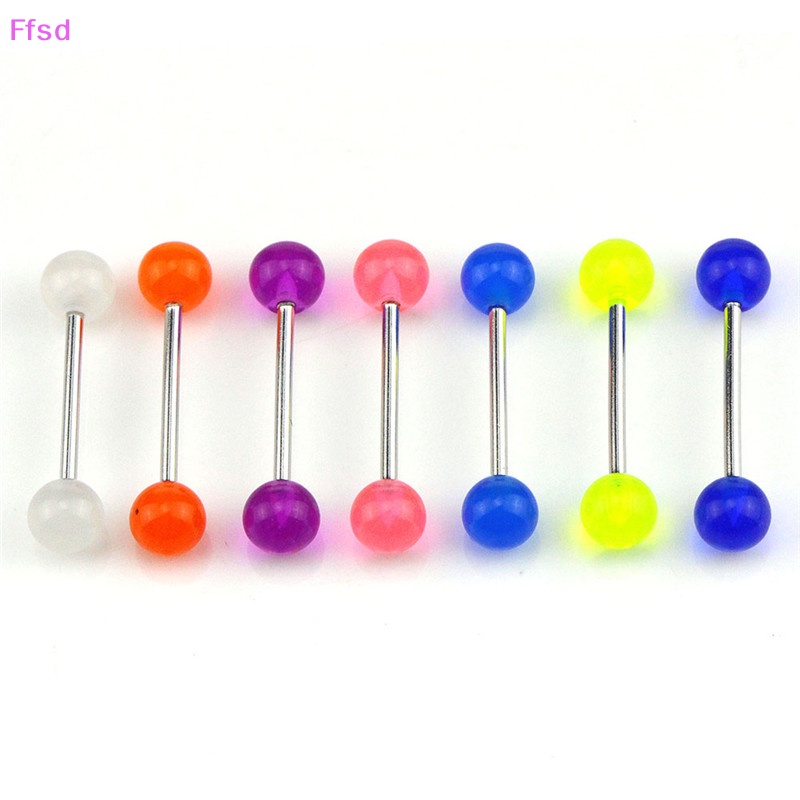 {Ffsd} Set 7 Khuyên Lưỡi Dạ Quang Phát Sáng Trong Bóng Tối Trang Sức Cơ Thể * Bán Chạy