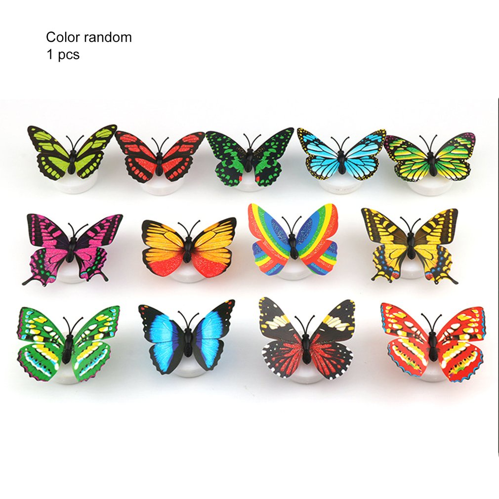 =Christmas=3D Butterfly LED Light Color Changing Night Light Home Room Desk Wall Decor