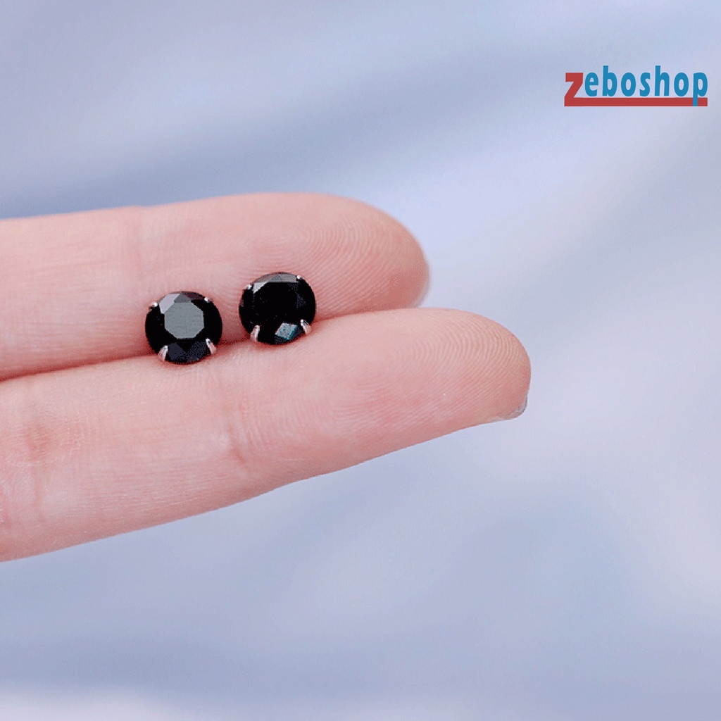 1 Cặp Khuyên Tai Không Xỏ Lỗ Đính Đá Zircon Unisex