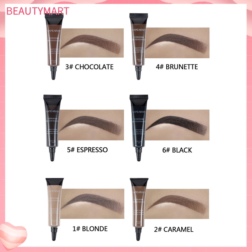 Gel Xăm Lông Mày beautymart 10ml Chống Nước Không Phai Màu Kèm Cọ Trang Điểm Cho Nữ
