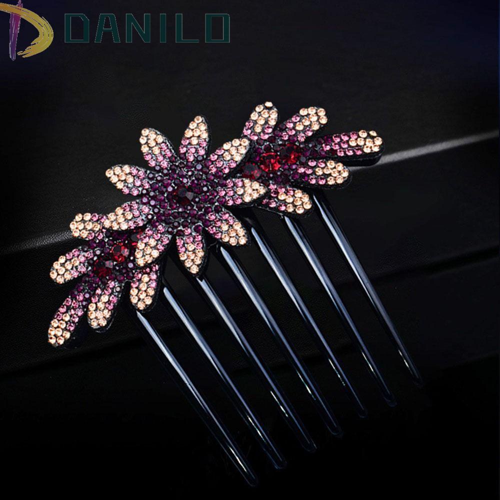 Danilo Lược Cài Tóc Hình Hoa Lấp Lánh Phong Cách Hàn Quốc Cho Cô Dâu