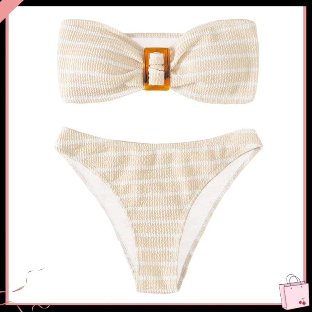 Bộ Đồ Bơi 2 Mảnh Mềm Mại Ôm Dáng Hở Lưng Mau Khô Cho Nữ