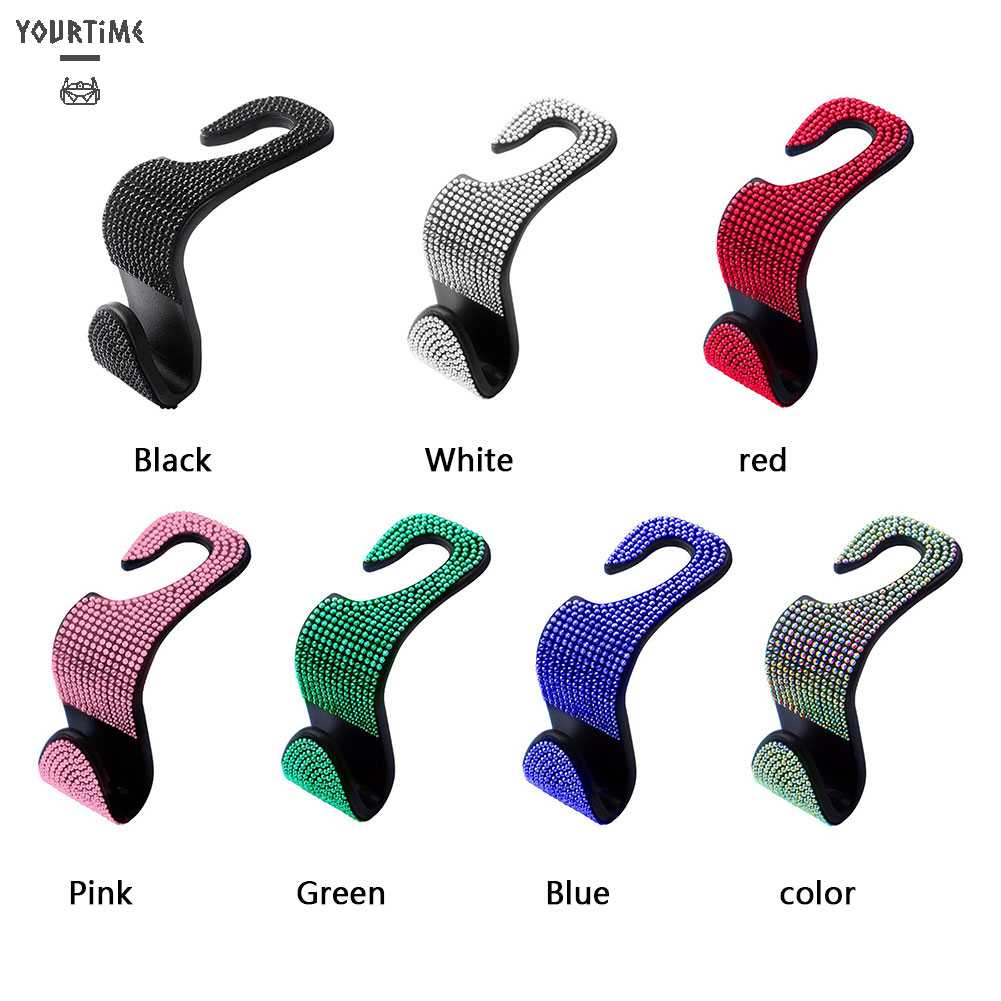 Móc Treo Túi Xách Gắn Sau Ghế Xe Hơi Đính Đá Pha Lê Giá Đỡ