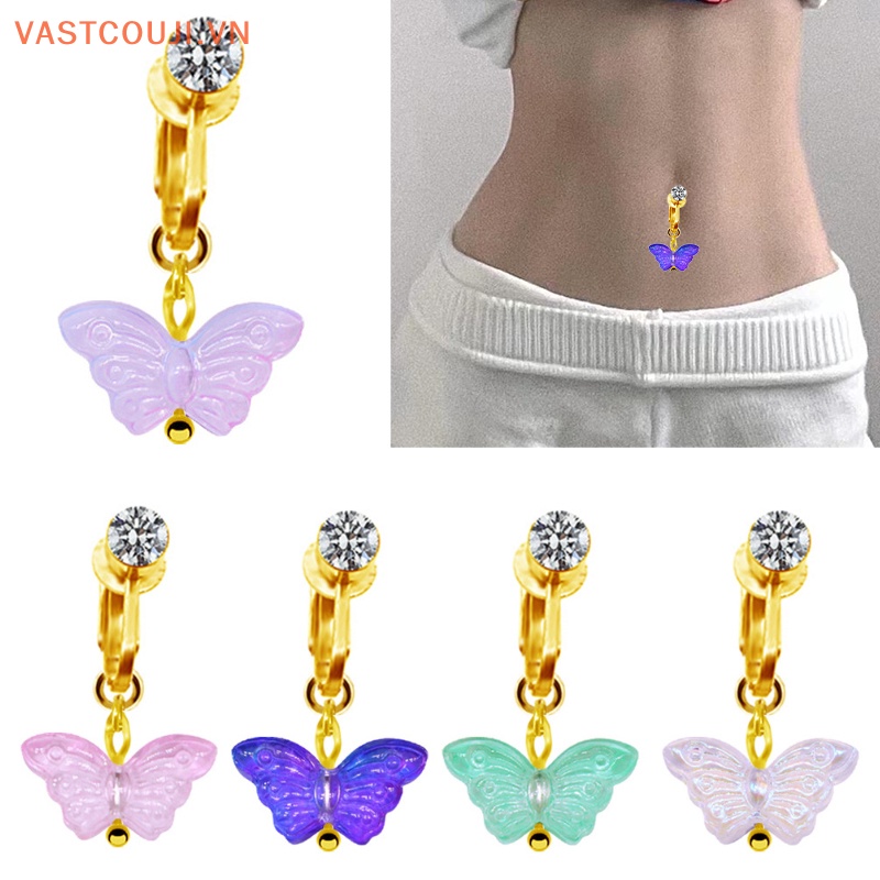 Khuyên Rốn Hình Bướm Không Cần Bấm Lỗ Sáng Tạo Cho Nữ