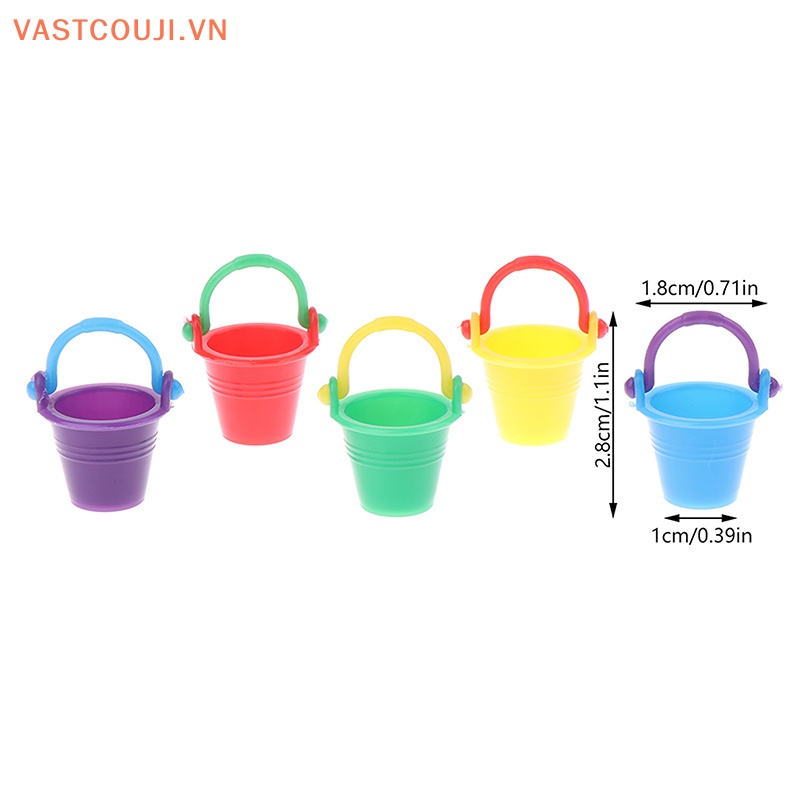 Set 2 Xô Nước Mini Tỉ Lệ 1 / 12 Dùng Để Trang Trí Nhà Búp Bê