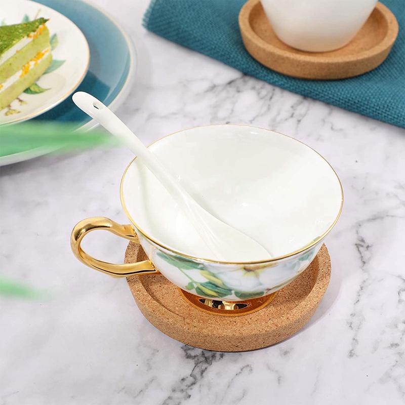 Đế Lót Ly Hình Tròn Bằng Nút Bần Hút Nước 4 Inch