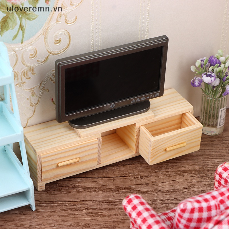 Mô Hình TV Đứng Để Bàn Trang Trí Nhà Búp Bê Tỉ Lệ 1: 12