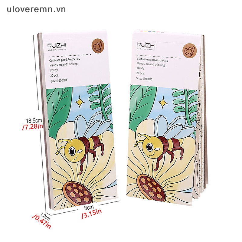 1 Set Sách Tô Màu Nước 20 Trang + 1 Cây Bút Vẽ Graffiti Cho Bé