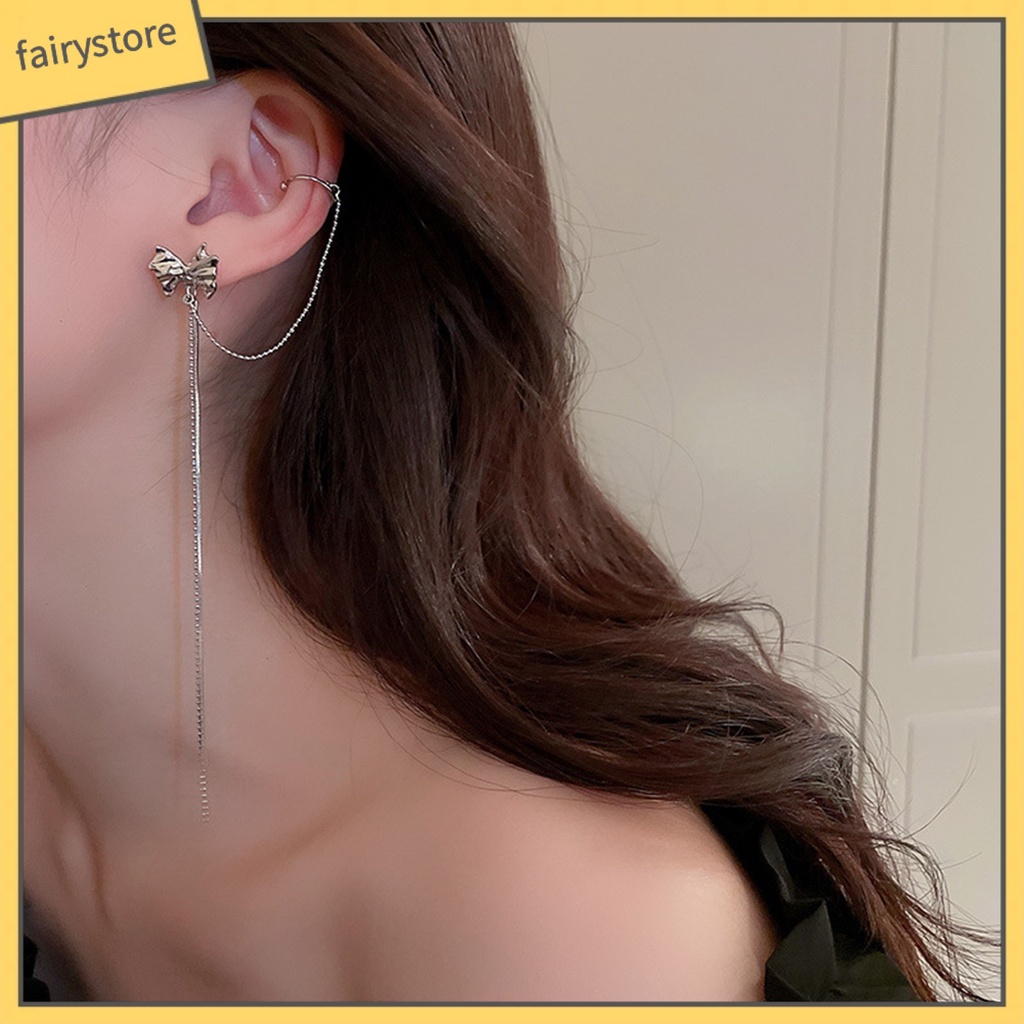 1 Đôi Bông Tai Dáng Dài Hình Bướm Đính Đá Thời Trang Dành Cho Nữ