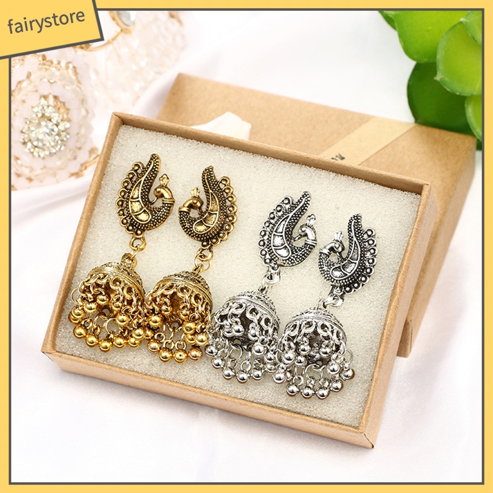 Bông Tai Hình Chim Công / Bóng Tròn Phong Cách Cổ Điển Thời Trang Cho Nữ