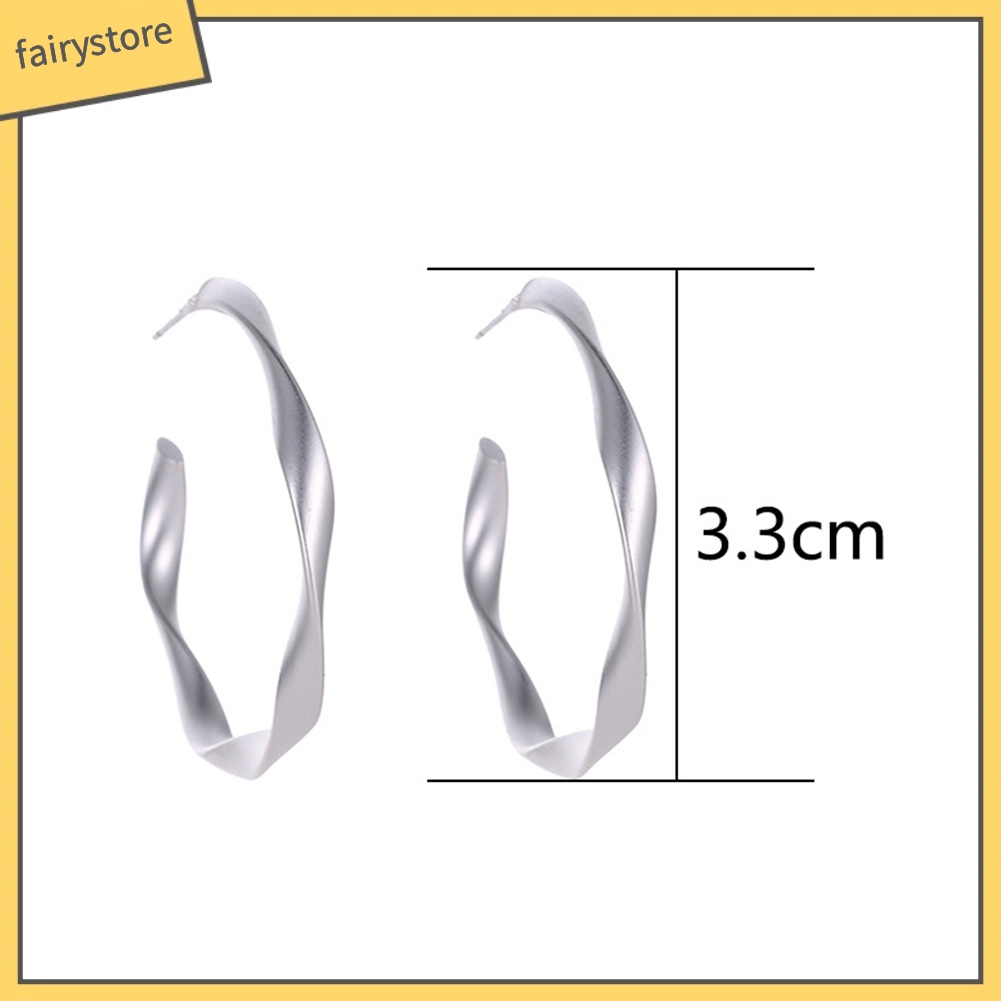 Set 2 Đôi Bông Tai Dạng Vòng Tròn Thời Trang Dành Cho Nữ