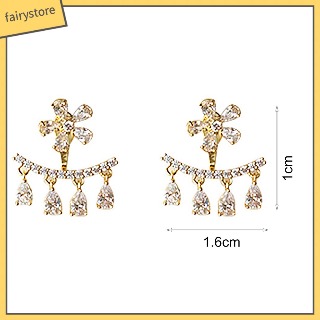 Bông Tai Hình Hoa Đính Đá Lấp Lánh Phong Cách Bohemia Dành Cho Nữ