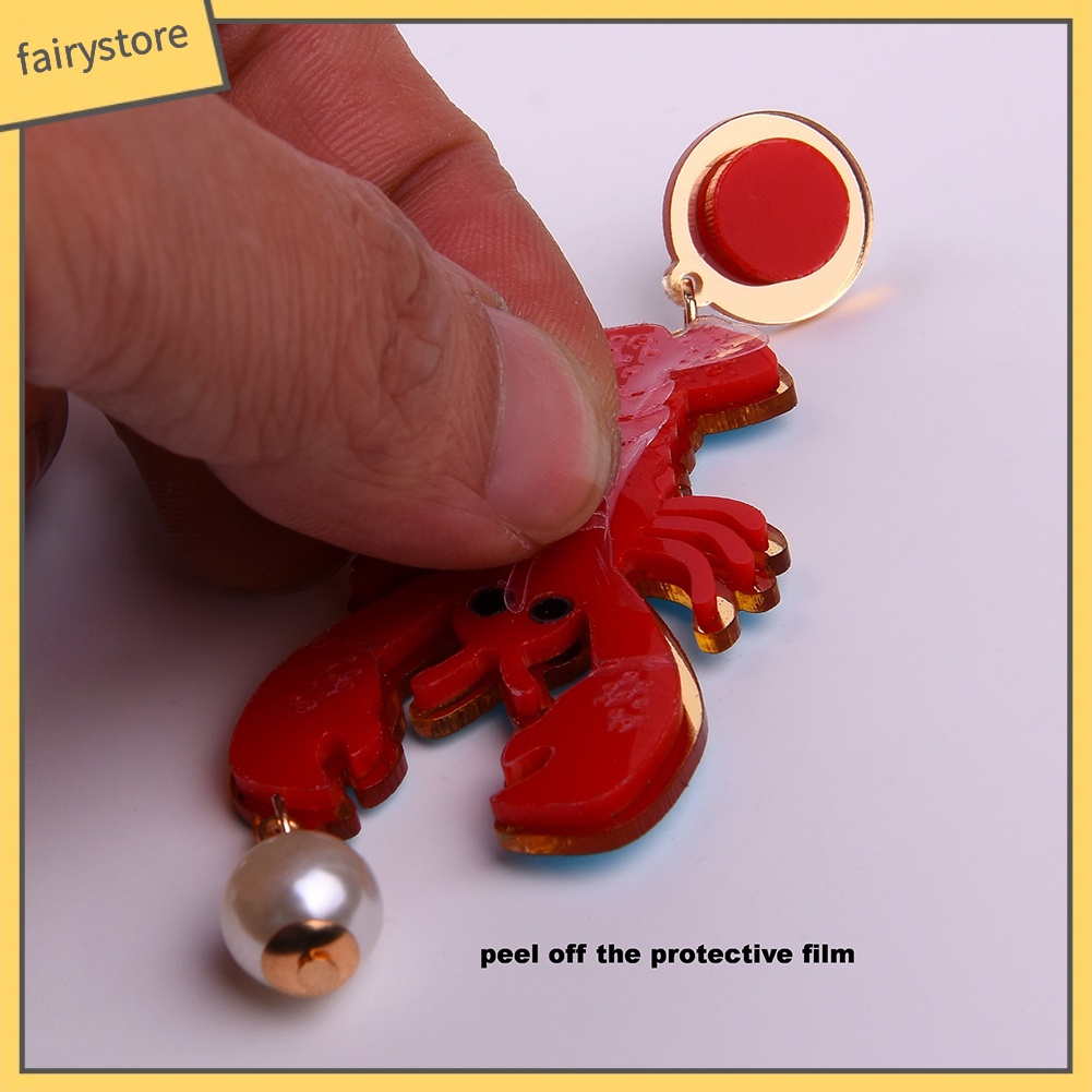 Bông Tai Acrylic Hình Bạch Tuộc Đính Ngọc Trai Giả Sáng Tạo Cho Nữ