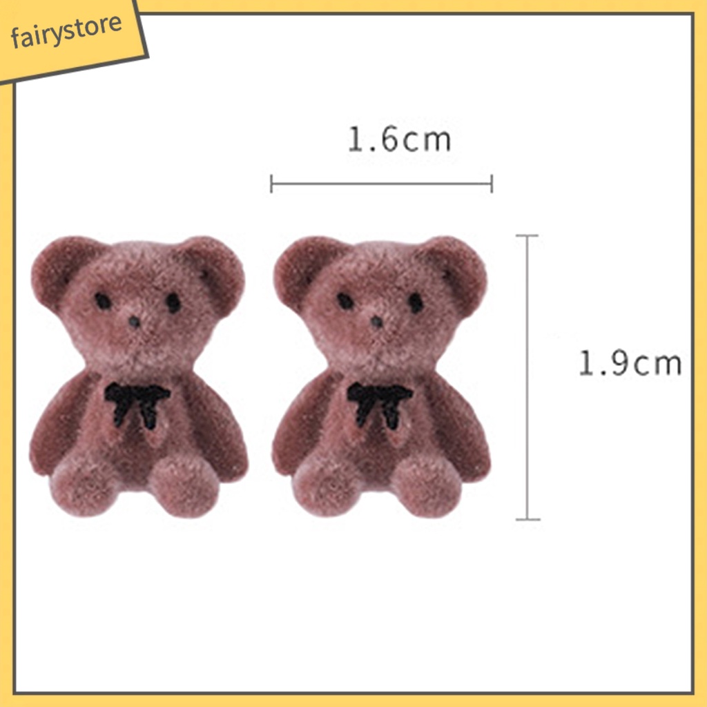 1 Đôi Bông Tai Hình Gấu Hoạt Hình Bằng Hợp Kim Cho Nữ