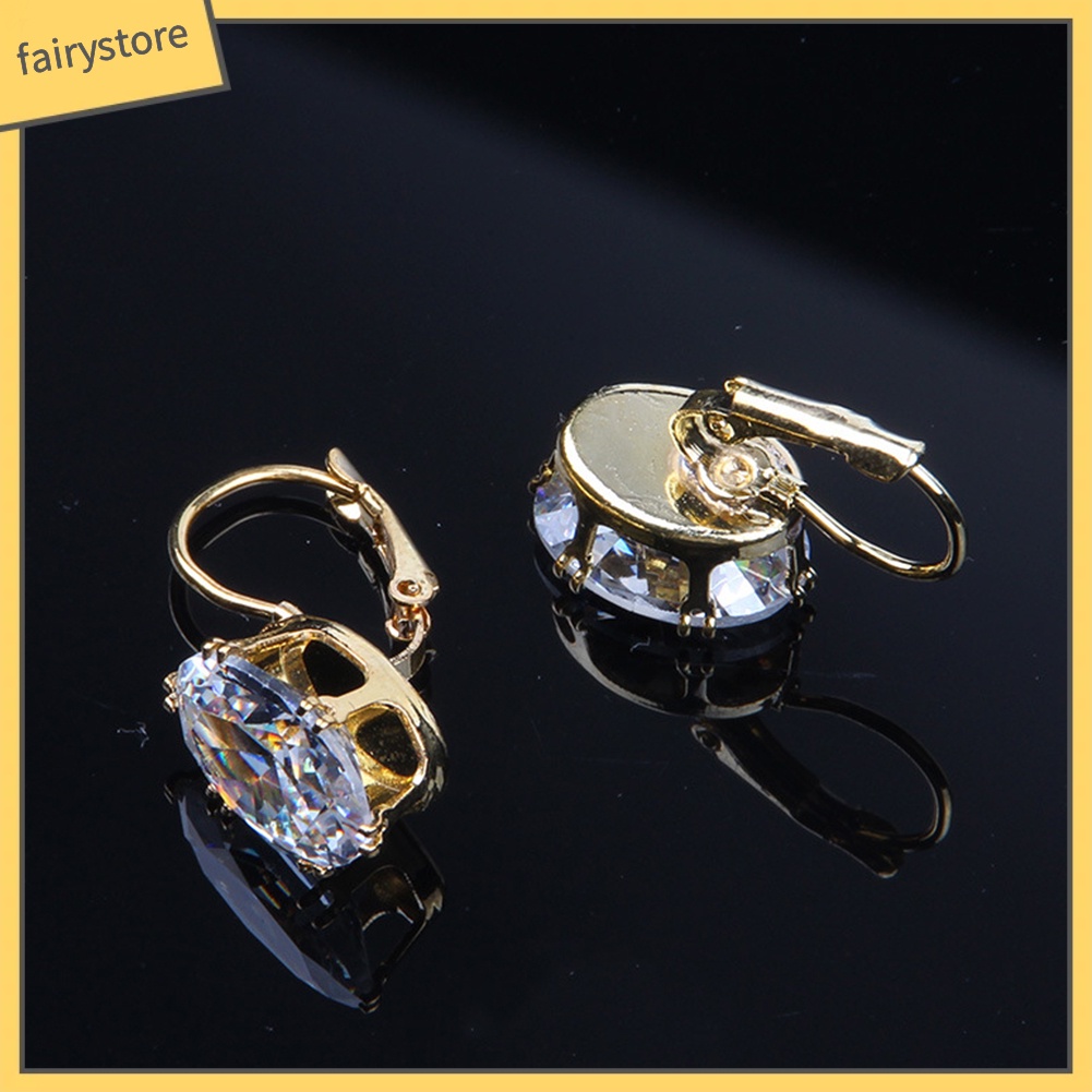 Bông Tai Hình Giọt Nước Đính Đá Zircon Thời Trang Dành Cho Nữ