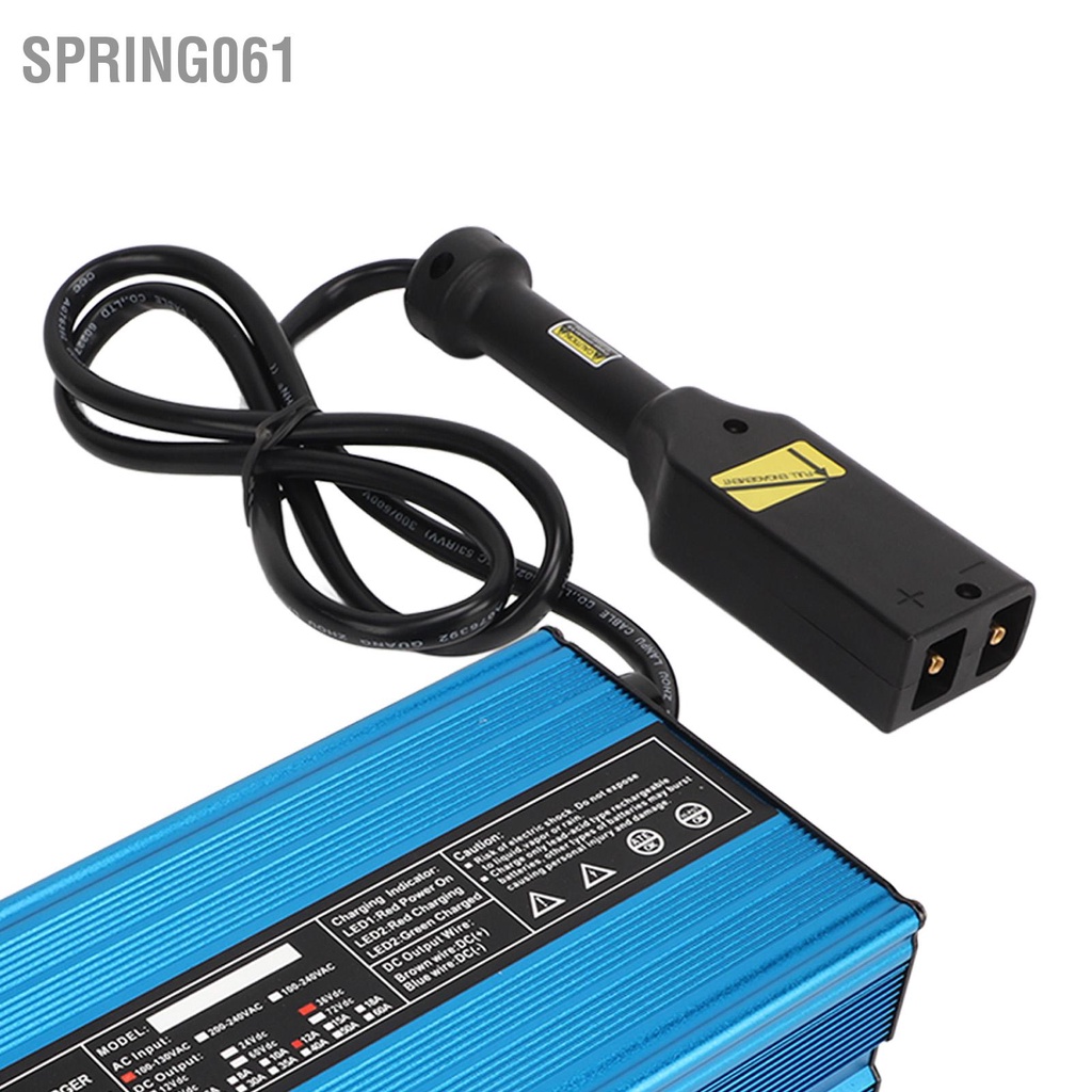 Spring061 Bộ sạc pin xe chơi gôn DC 36V 12A Sạc thông minh D Style US CẮM AC 110‑130V Thay thế bảo vệ cho E‑Z‑GO
