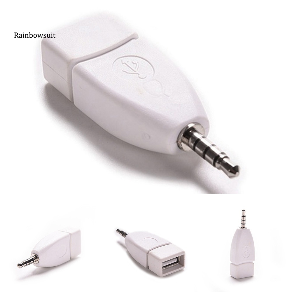 Đầu Chuyển Đổi Giắc Cắm Âm Thanh Aux 3.5mm Sang Cổng USB 2.0 Chuyên Dụng Cho Xe Hơi