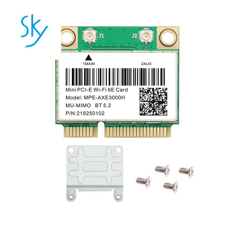 Card Mạng Không Dây Mini PCI-E Bluetooth 5.2 AX210 6E MPE-AXE3000H 802.11AX / AC