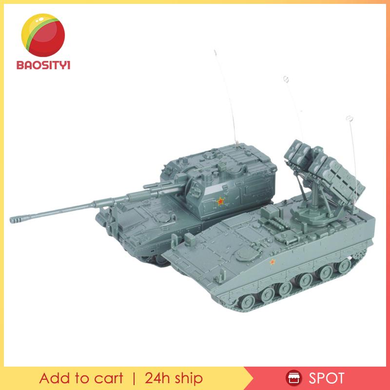 [Baosity1] 2 Mô Hình Xe Tăng 4D Tỉ Lệ 1: 72 Trang Trí Bàn Làm Việc