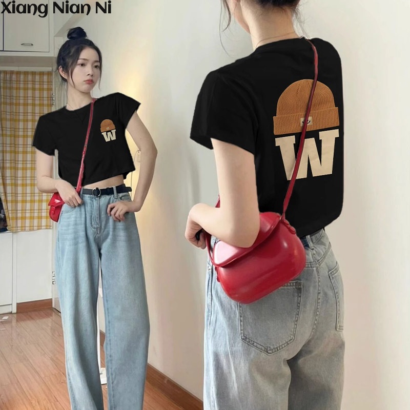 Áo Thun Ngắn Tay In Hình Lưng Thời Trang Cho Nữ