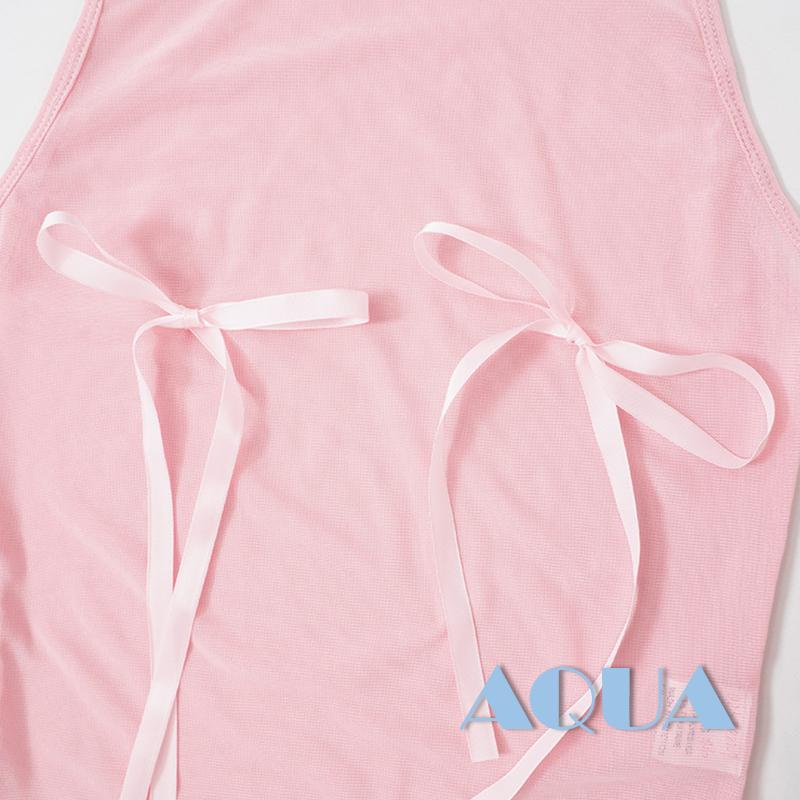 Anana Áo Tank Top Sát Nách Cổ Tròn Phối Lưới Đính Nơ Thời Trang Mùa Hè Cho Nữ