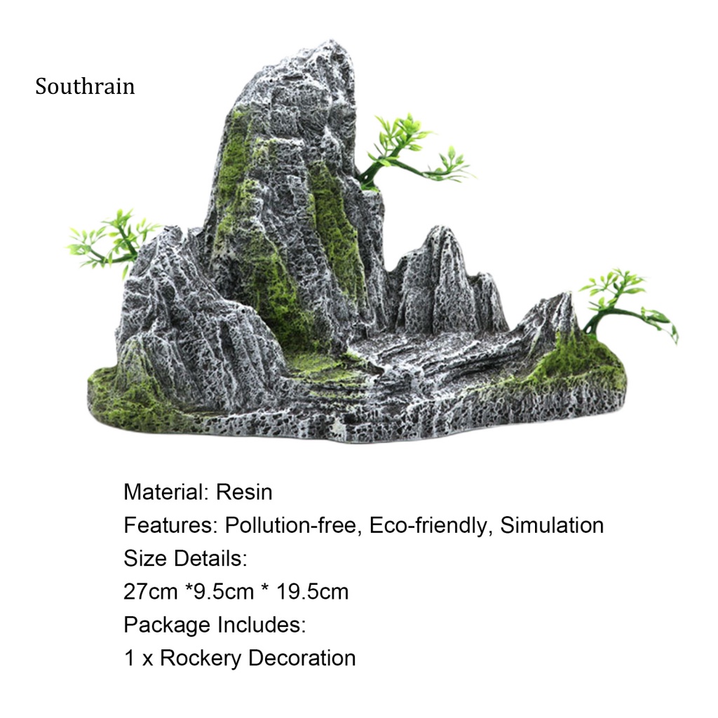 Hòn Non Bộ Bằng Đá Resin Thủ Công Sáng Tạo Trang Trí Bể Cá