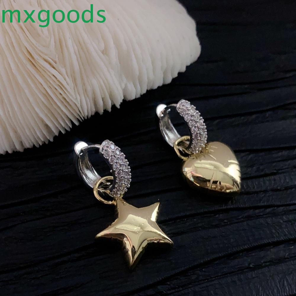 Khuyên Tai Kiểu Pháp Thiết Kế Không Đối Xứng Thanh Lịch Cho Nữ