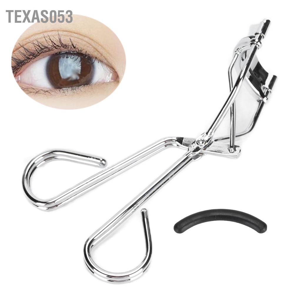 Texas053 Dụng cụ uốn mi bằng thép không gỉ làm đẹp âm thanh nổi di động để