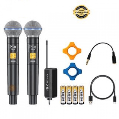 Micro Thu Âm Mic Livestream ISK SM58 Loại Cầm Tay - Mic Không Dây BLX24CN/SM58 Dùng Cho Sound Card, Âm li, Baongoc audio