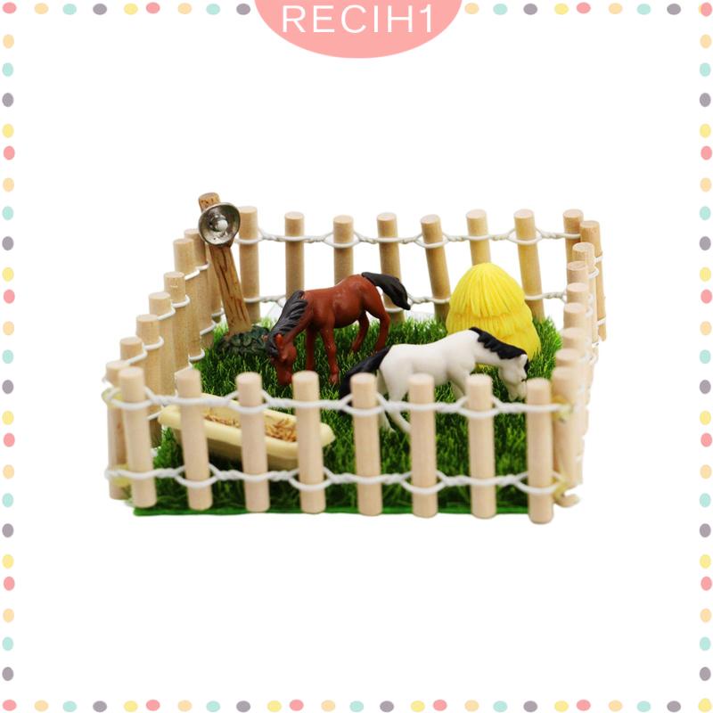 Bộ Đồ Chơi Ngựa Nông Trại Cho Nhà Búp Bê Tỉ Lệ 1 / 12