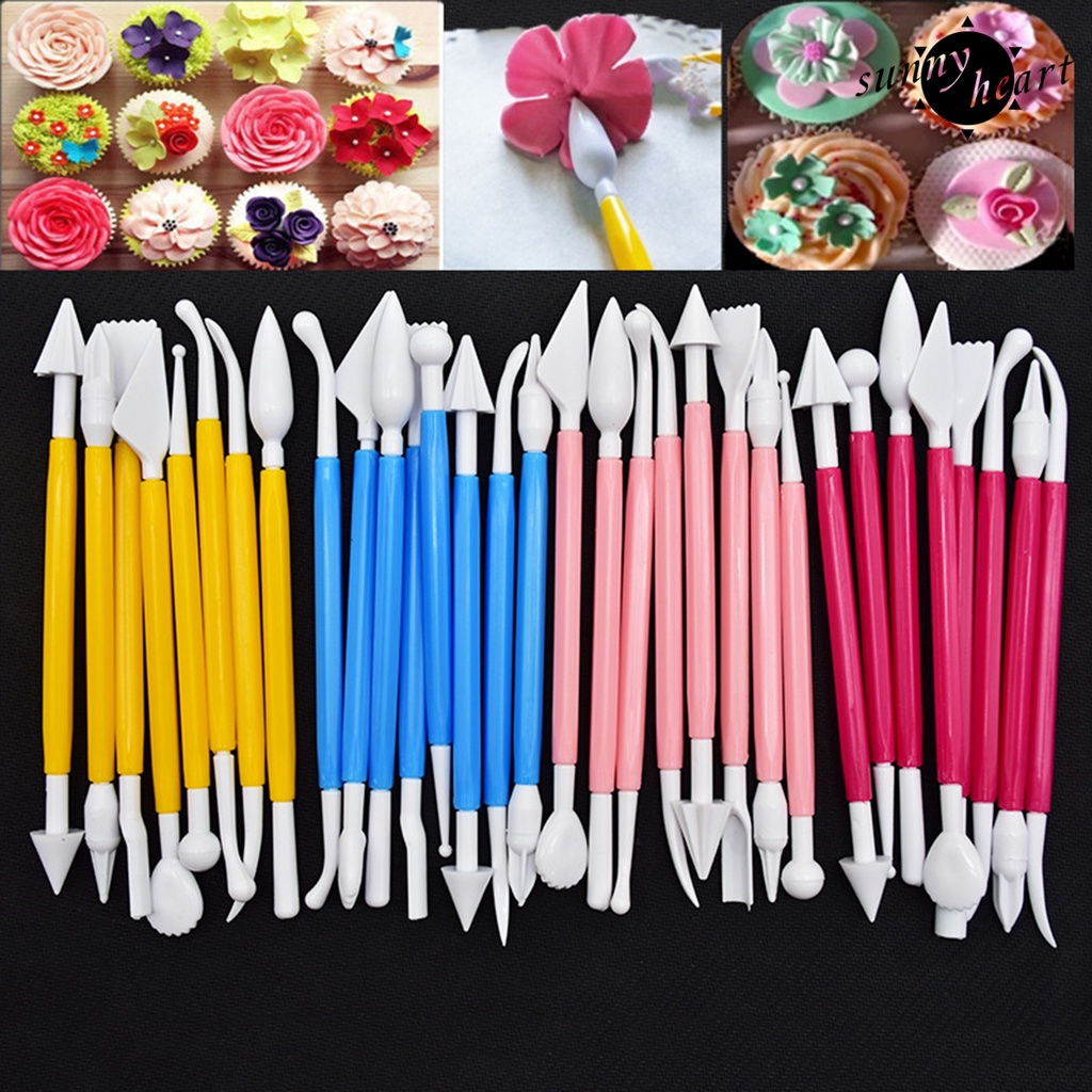 Set 8 Dụng Cụ Tạo Hình Kẹo Hai Đầu Bằng Nhựa Dễ Sử Dụng