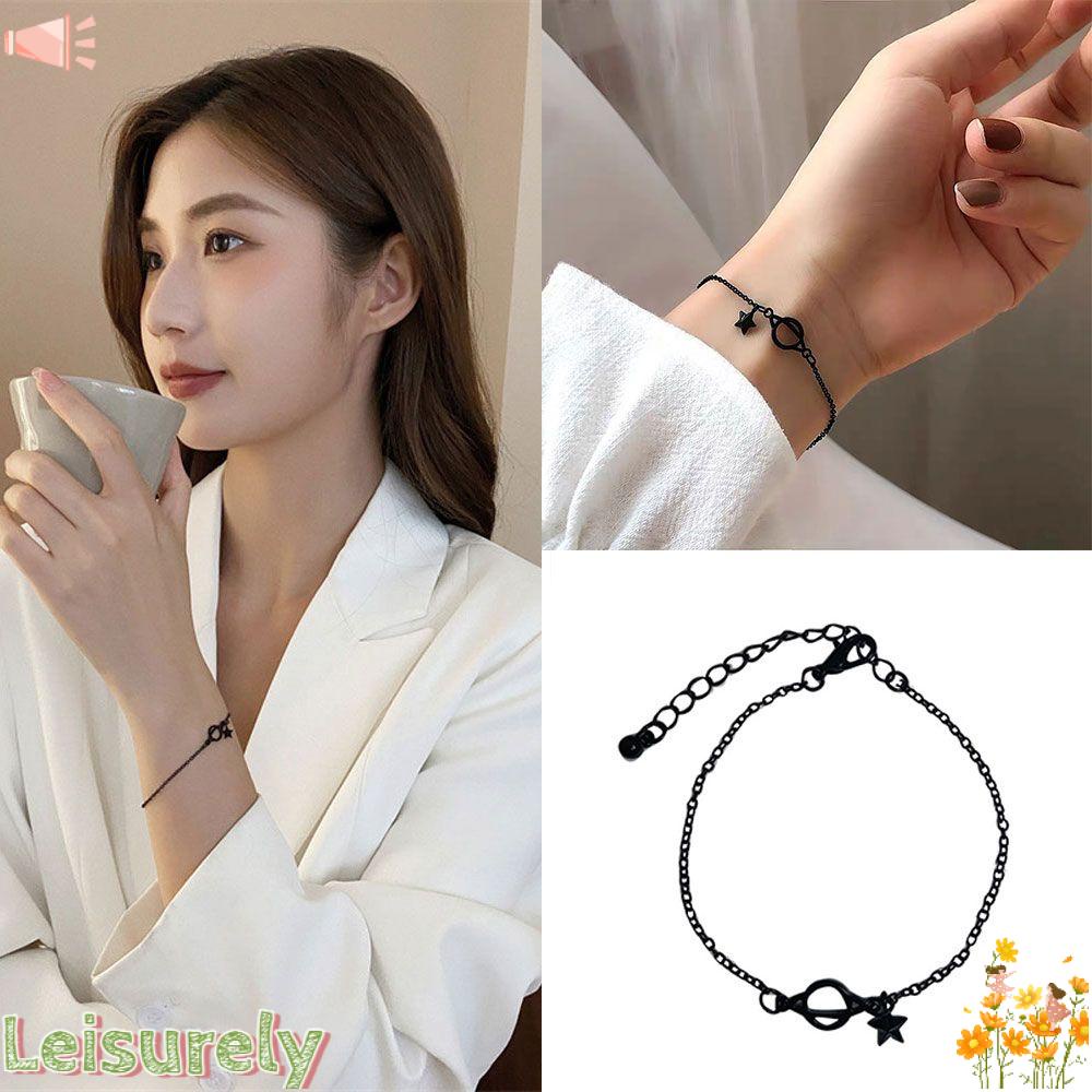 Vòng Tay Đen Đính Ngôi Sao Phong Cách Gothic Thời Trang