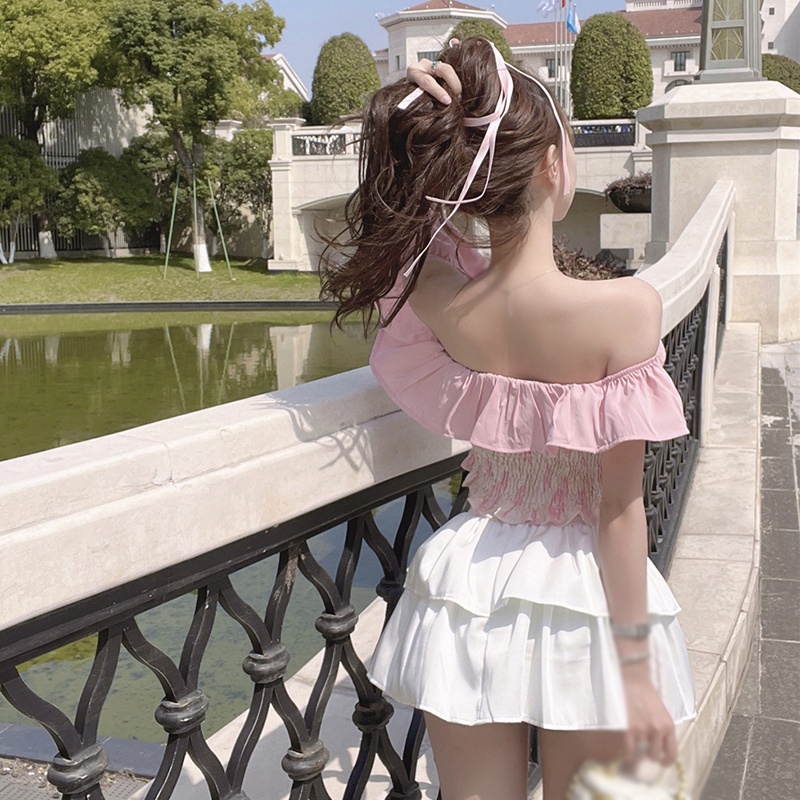 Áo Kiểu Trễ Vai Dáng Ôm Ngắn Thời Trang Quyến Rũ Cho Nữ