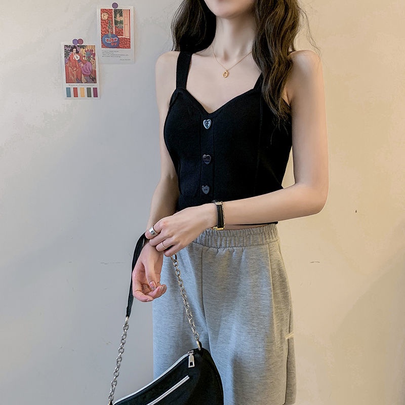 Áo Hai Dây Dệt Kim Màu Sắc Thời Trang Mùa Hè Cho Bé Gái