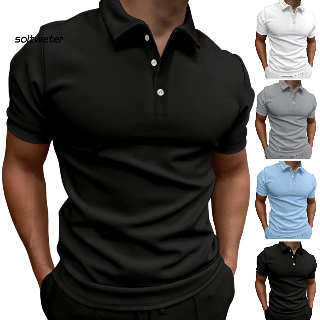 Áo Sơ Mi Tay Ngắn Màu Sắc Thời Trang Mùa Hè Cho Nam