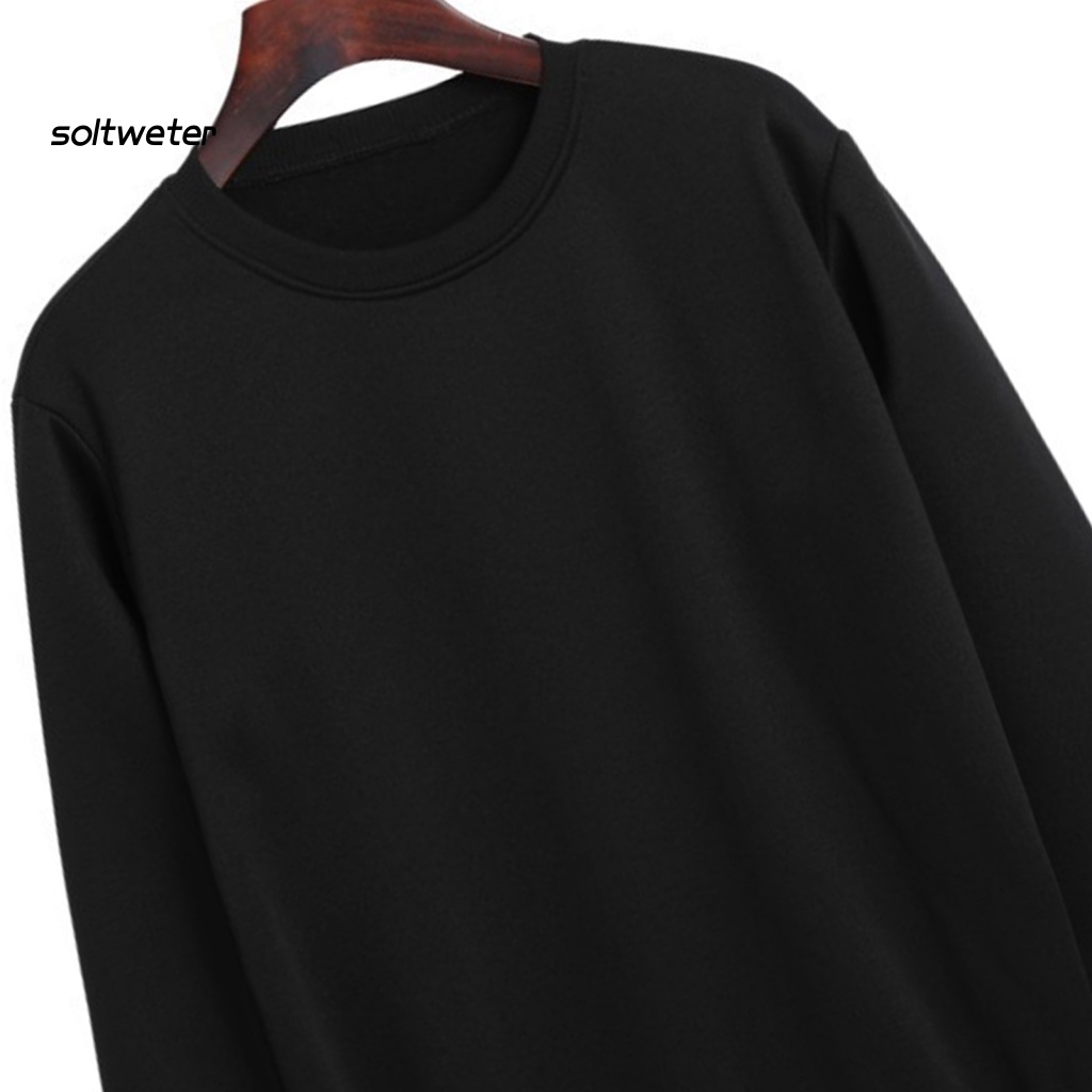 Áo Sweater Tay Dài Cổ Tròn Màu Sắc Thời Trang Thu Đông Cho Nam