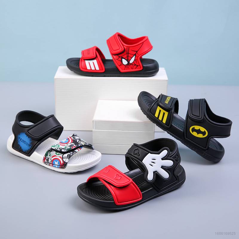 Xăng đan Thể Thao Đế Mềm Chống Trượt Hình Người Nhện Chuột Mickey Siêu Nhân NS2 SN2 Dành Cho Trẻ Em Trai Và Bé Gái