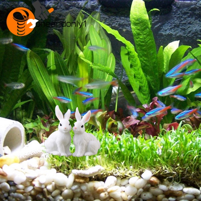 Đồ trang trí Thỏ Mini Bằng Nhựa Resin Dễ Thương Trang Trí Tiểu Cảnh