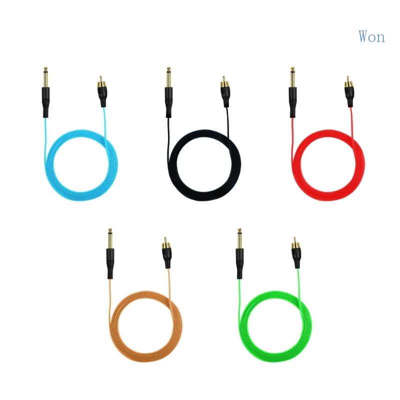 Dây Cáp Nối Chuyển Đổi Mono Sang RCA Dài 1 8M 6 35mm Bằng Silicon Mềm Chuyên Dụng Cho Máy