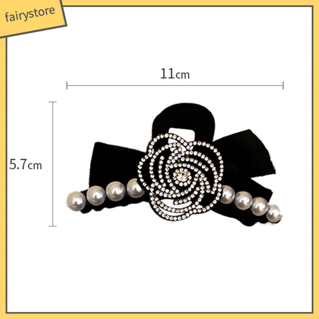 Kẹp Tóc Càng Cua Mini Đính Ngọc Trai Nhân Tạo Xinh Xắn Cao Cấp Chống Trượt Cho Nữ