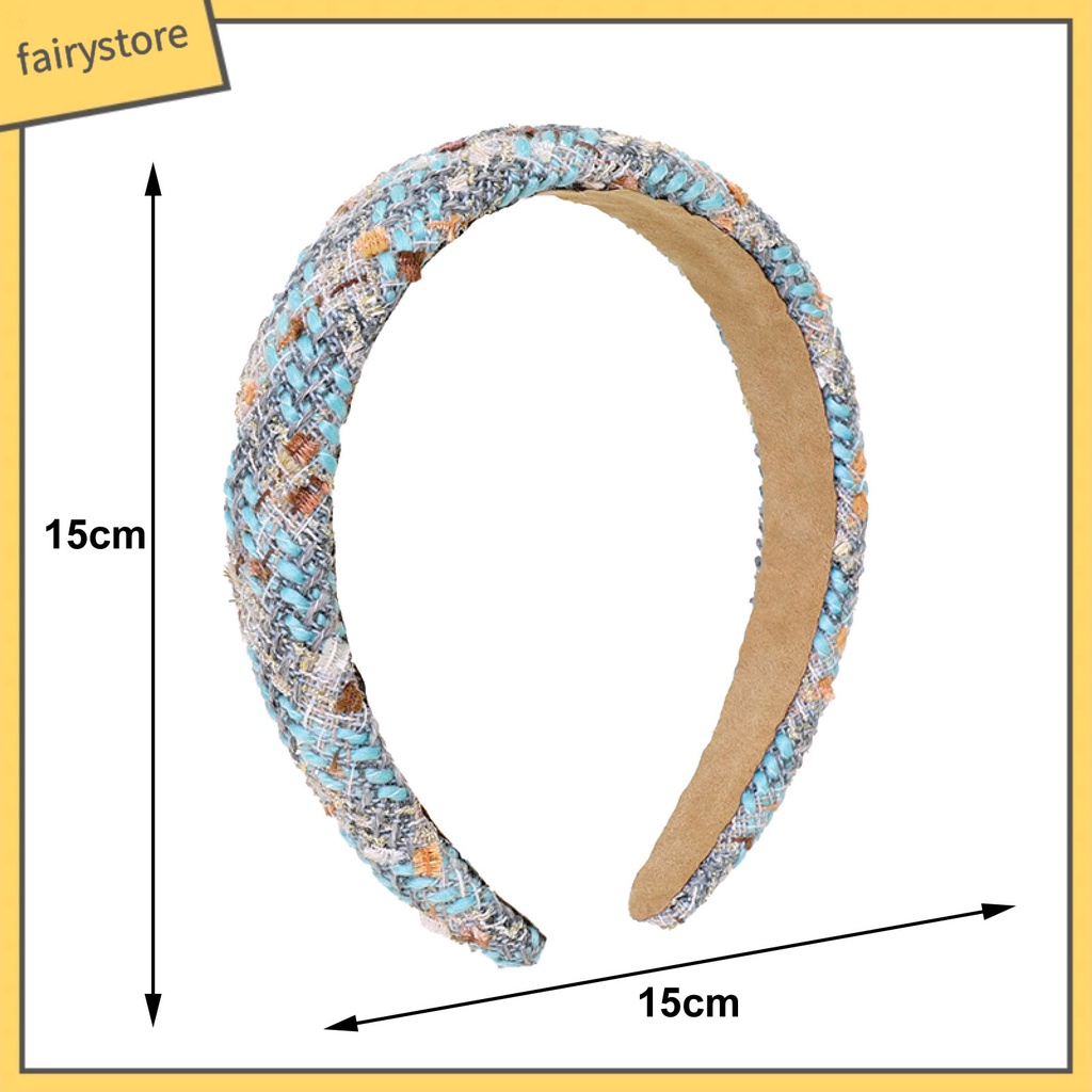 Băng Đô Cài Tóc Họa Tiết Caro Phong Cách Hàn Quốc Ngọt Ngào Cho Nữ