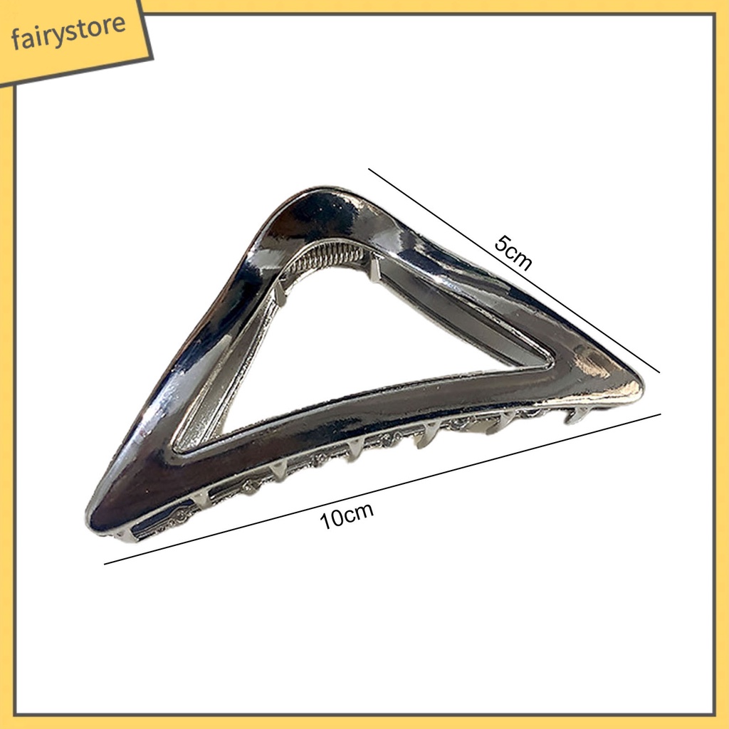 Kẹp Tóc Hình Răng Tam Giác Bằng Kim Loại Màu Trơn